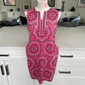 Coolibar Sun Protection You Wear Oceanside Tank Dress UPF +50 Red + Pink Sz S